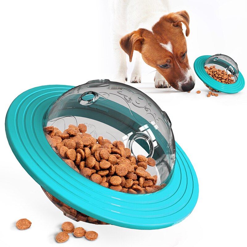 Flying Saucer Dog Game Fly Discs Toys Cat Chew Leaking Slow Food Feeder Ball Puppy IQ Training Funny Toy Anti Choke Puzzle Dogs
