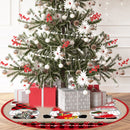 90cm Christmas Tree Skirt Santa Claus Snowflake Xmas Tree Carpet Ornament Merry Christmas Decoration For Home Noel New Year 2023