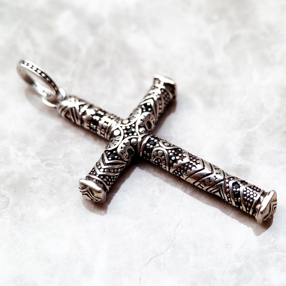 Pendant Maori Iconic Ornamentation Cross Fine Jewelry Europe 925 Sterling Silver Ethno Gift For Women Men