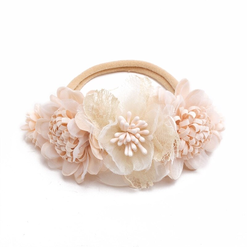 Baby Headband Cute Elastic Flower Rhinestone Hair Band Newborn Toddler Headband for Baby Infant Toddler Girls Hair Accessories