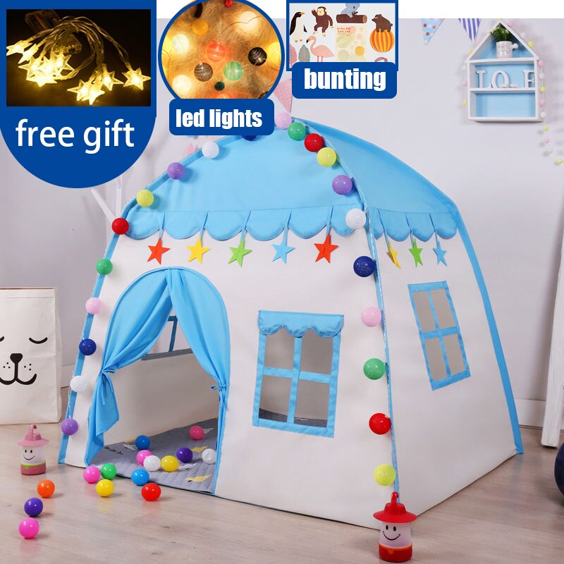 Children's Tent Indoor Outdoor Games Garden Tipi Princess Castle Folding Cubby Toys Tents  Enfant Room House Teepee Playhouse