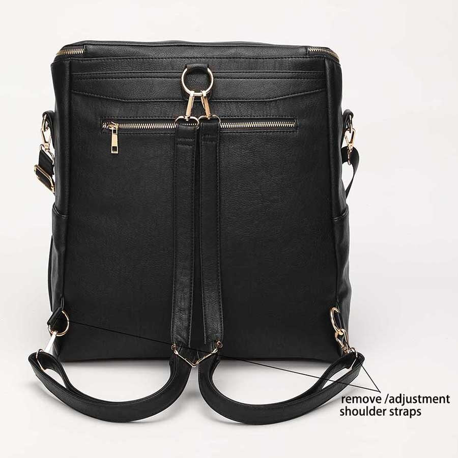 PU Leather Large Baby Diaper Bag Backpack,Travel Back Pack, Maternity Nappy Bag Changing Bags