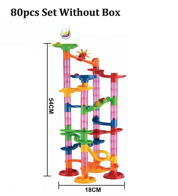 142 Pcs Marble Run Building Blocks Marbles Slide Toys For Children DIY Creativity Constructor Educational Toys Children Gift