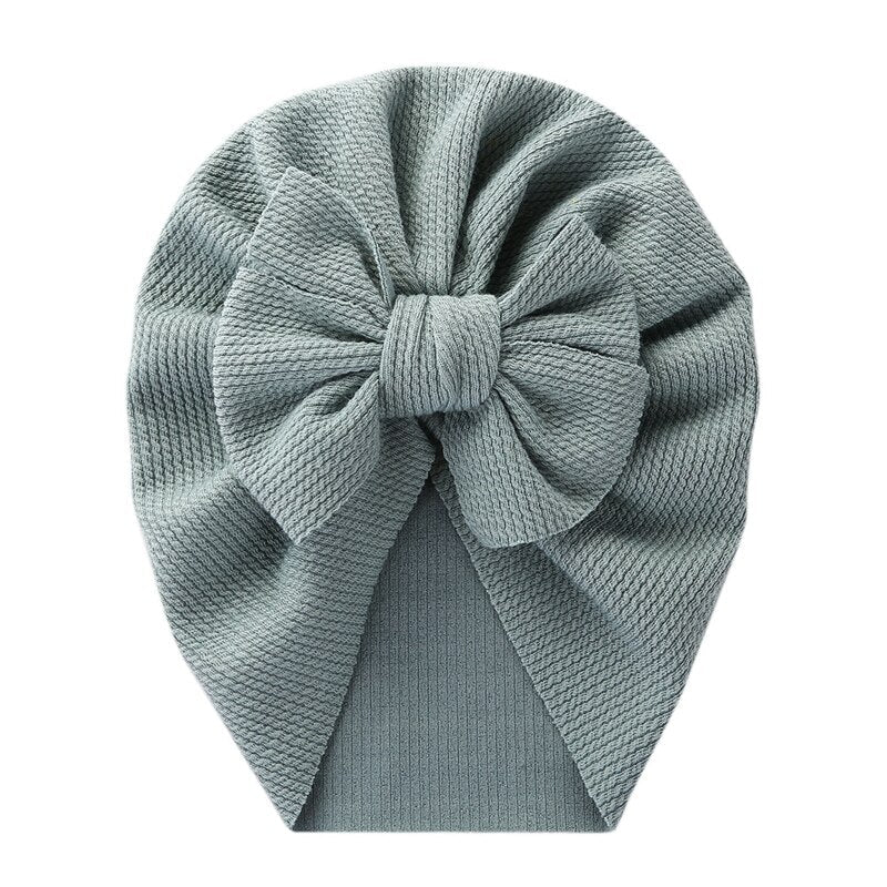 Baby Hat Cute Bows Knot Beanie Floral Bowknot Headwrap Newborn Soft Cotton Solid Color Bonnet Infants Kids Headwear Gifts