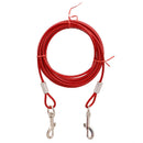 3/5/10m Double Hook Anti-Bite Steel Cable for Dogs Rope Diameter 5 mm Covered with PVC Film Rust-Resistant Trolley Tie-Out Cable - anconmall