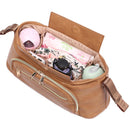 New Fashion Portable Baby Diaper Bag Lightweight PU Leather Nappy Bag Mommy Diaper Organizer for Baby Stroller with Hooks