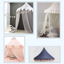 Kids Teepee Tents Children Play House Castle Cotton Foldable Tent Canopy Bed Curtain Baby Crib Netting Girls Boy Room Decoration
