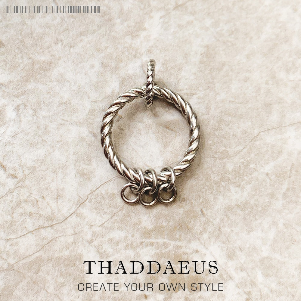 Pendant Charm Carrier Cord Look,2018 Brand Fashion Jewelry Europe Style Bijoux 925 Sterling Silver Gift For  Woman Club Men