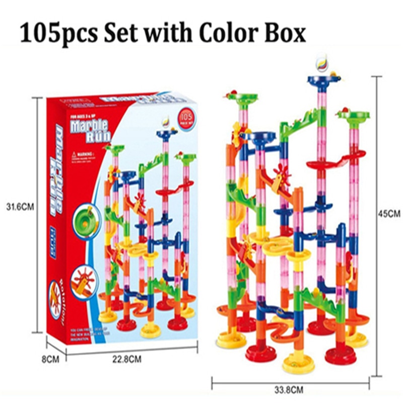 142 Pcs Marble Run Building Blocks Marbles Slide Toys For Children DIY Creativity Constructor Educational Toys Children Gift