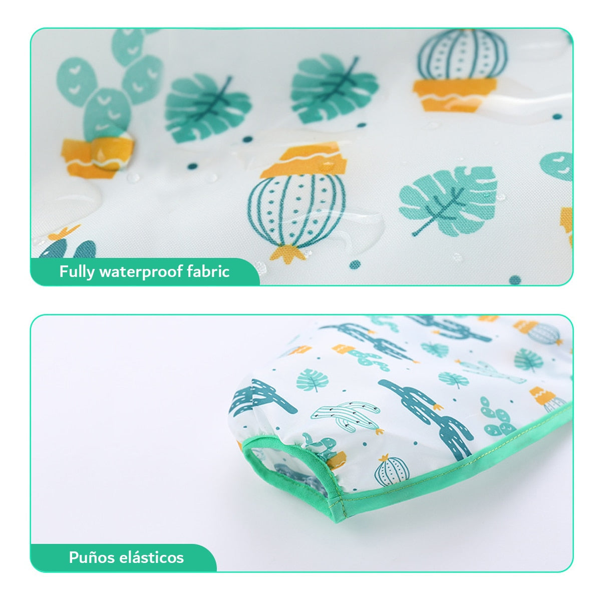 hibobi Cartoon Animal Pattern Waterproof Bibs Baby Accessories Baby Bibs Waterproof Animal Polyester Silicone Bib