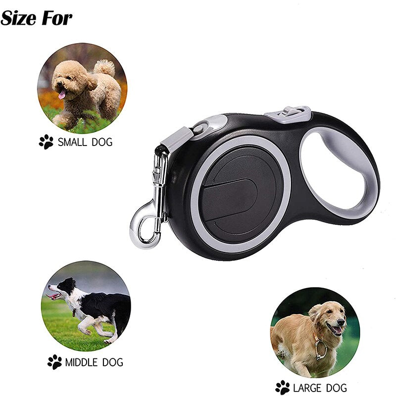 Long Strong Pet Leash for Large Dogs Durable Nylon Retractable Big Dog Walking Lead Automatic Extending Puppy Walk Carriers Rope