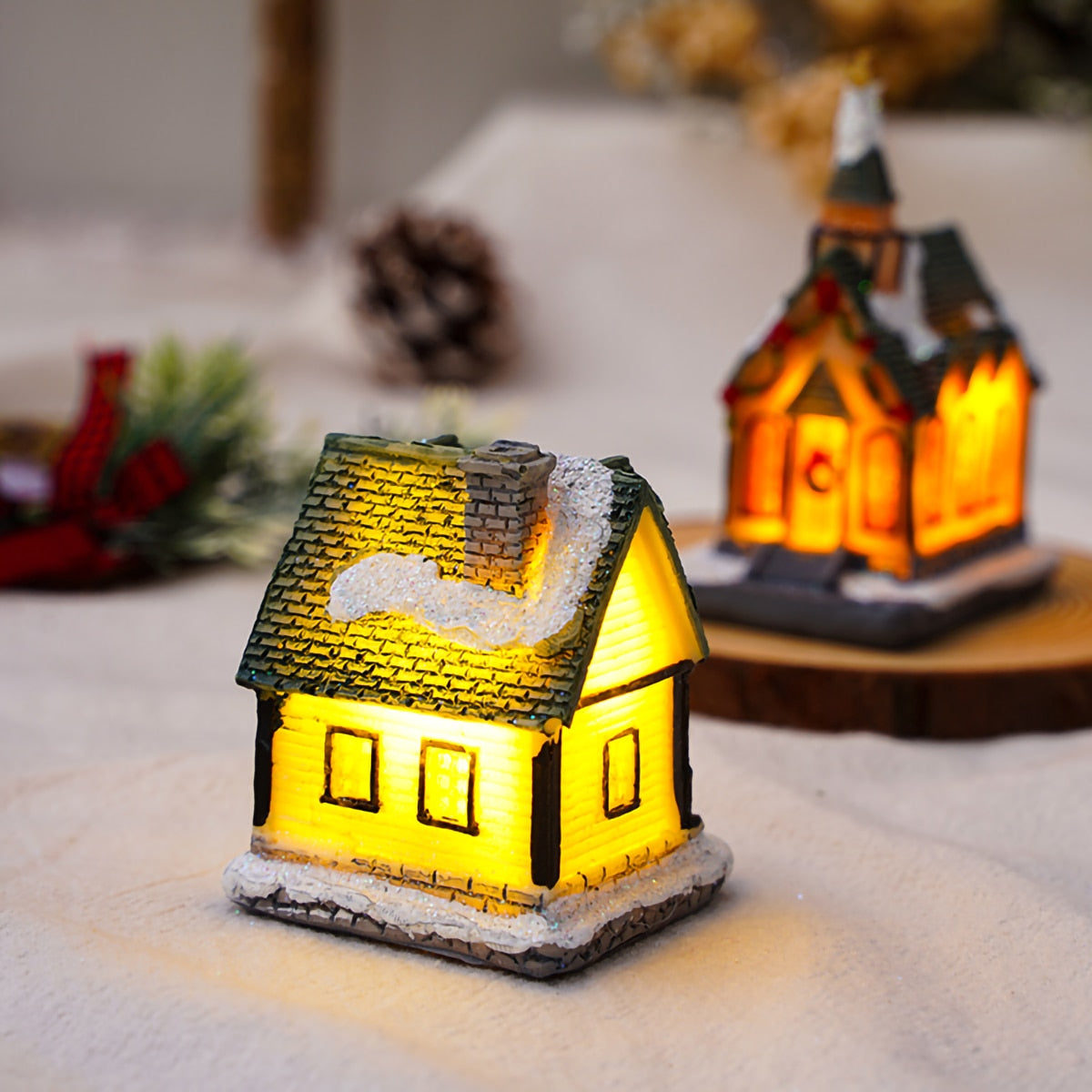 Christmas Resin Decoration Merry Christsmas Decorations For Home 2022 Xmas Ornaments Gifts Navidad Natal Happy New Year 2023