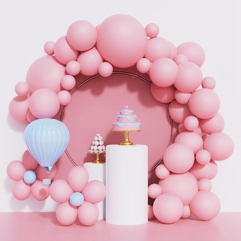 Pink Blue Macaron Balloons Garland Arch Kit 5 Inch 10 Inch 18 Inch Balloon Happy Birthday Baby Shower Wedding Party Decoration