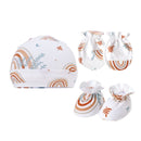 Newborn Baby Hats Soft Baby Mittens and Socks Set Cotton Baby Fetal Caps Baby Beanie Hats No Scratch Mittens for Infants