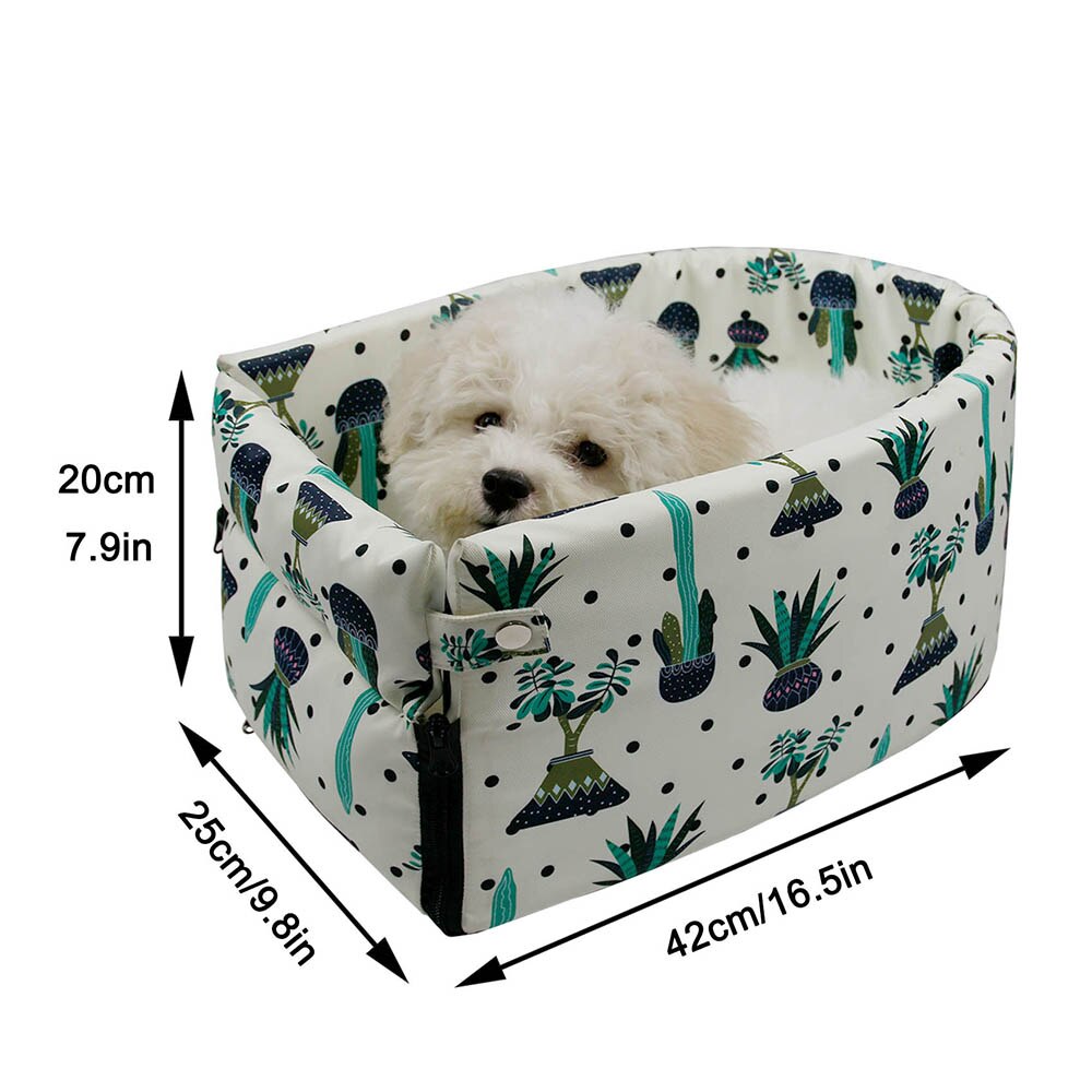 Portable Pet Dog Central Control Car Seat Dog Carriers with Handle Safe Car Armrest Box Booster Kennel water proof Bed for Dogs - anconmall