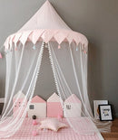 Kids Teepee Tents Children Play House Castle Cotton Foldable Tent Canopy Bed Curtain Baby Crib Netting Girls Boy Room Decoration