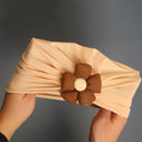 Baby Toddler Hat Cute Flower Knot Beanie Elasticity Turban Headwrap Newborn Soft Solid Color Bonnet Infants Headwear