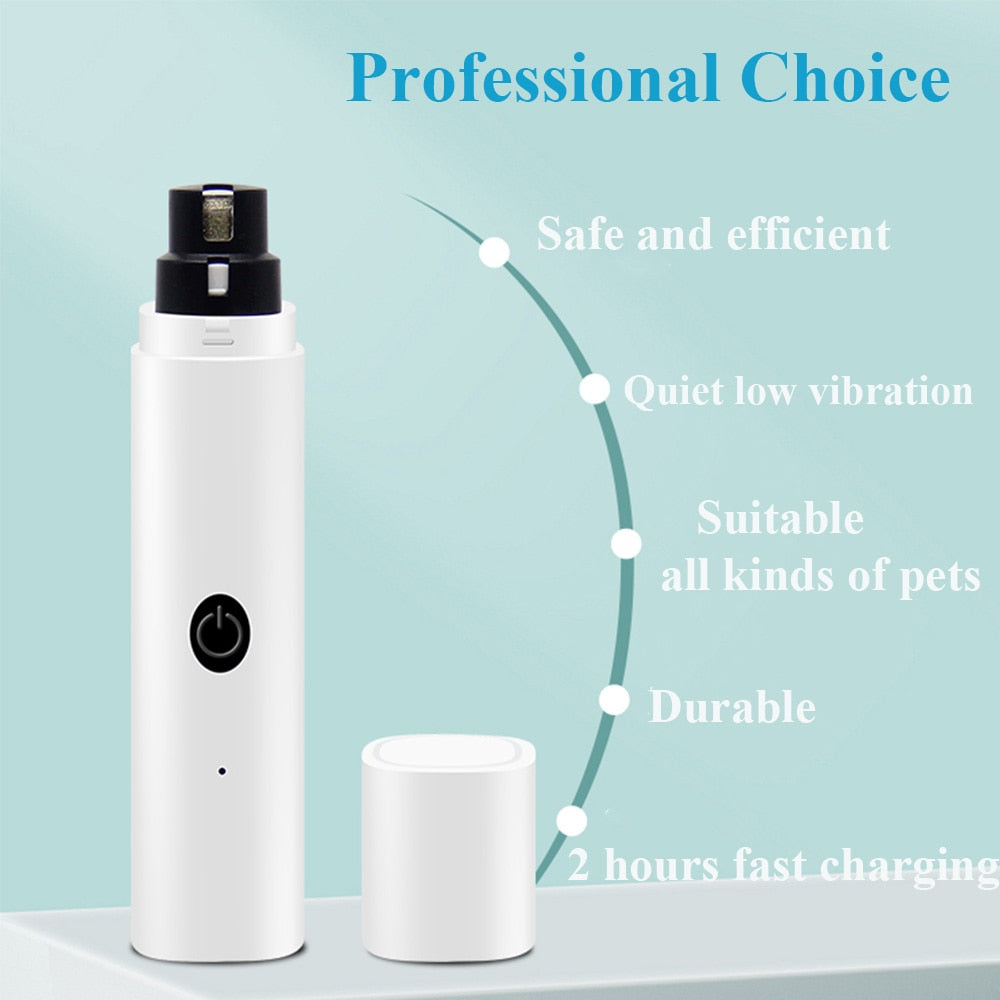 Dog Nail Grinder USB Rechargeable Electric Dog Nail Clippers Pet Grooming Equipment Clipper For Cat Nail Cutter - anconmall