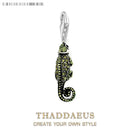 Pirate Green Lizard Chameleon Charm,Brand New Fine Jewelry Europe Real 925 Sterling Silver Accessories Gift For Women Men