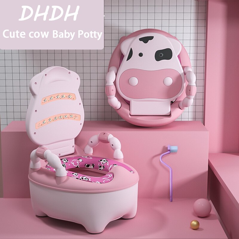 Panda Baby Potty Boys and Girls Potty Training Seat Children's Pot  Urinal Infant Cute Toilet Seat WC -Free Cleaning Brush