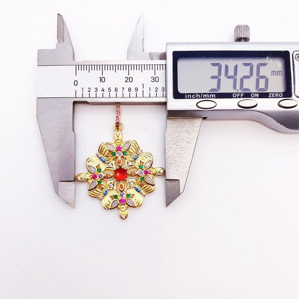 Pendant Amulet Kaleidoscope Butterfly Golden,2022 Summer Brand New Jewelry Europe 925 Sterling Silver Bohemia Gift For Woman