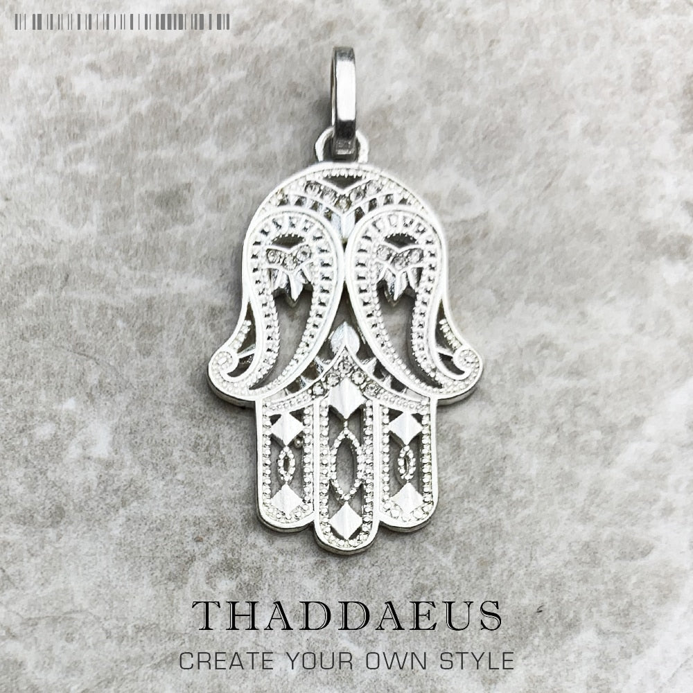 Pendant Hand of Fatima Brand New Fashion Trendy 925 Sterling Silver Jewelry Europe Accessories Gift For Women Men