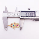 Pendant Hand of Fatima,Summer New Golden Jewelry Bohemia 925 Sterling Silver Turquoise Accessories Protection Gift For Women Men