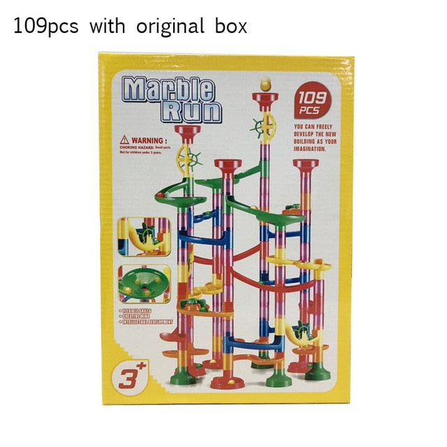 142 Pcs Marble Run Building Blocks Marbles Slide Toys For Children DIY Creativity Constructor Educational Toys Children Gift