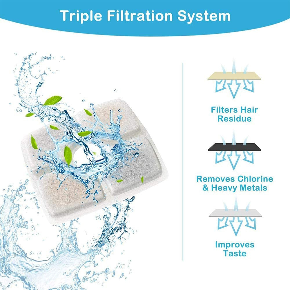 Replaced Activated Carbon Filter For Cat Water Drinking Fountain Dog Automatic Feeders Replacement Filters Pet Dogs Dispenser