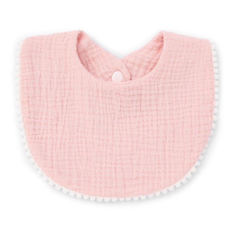 Baby Bandana Drool Bibs with Ruffle Lace Trim Solid Color Infant Toddler Boys Girls Drooling Teething Saliva Towel Cotton Super