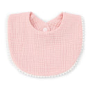 Baby Bandana Drool Bibs with Ruffle Lace Trim Solid Color Infant Toddler Boys Girls Drooling Teething Saliva Towel Cotton Super