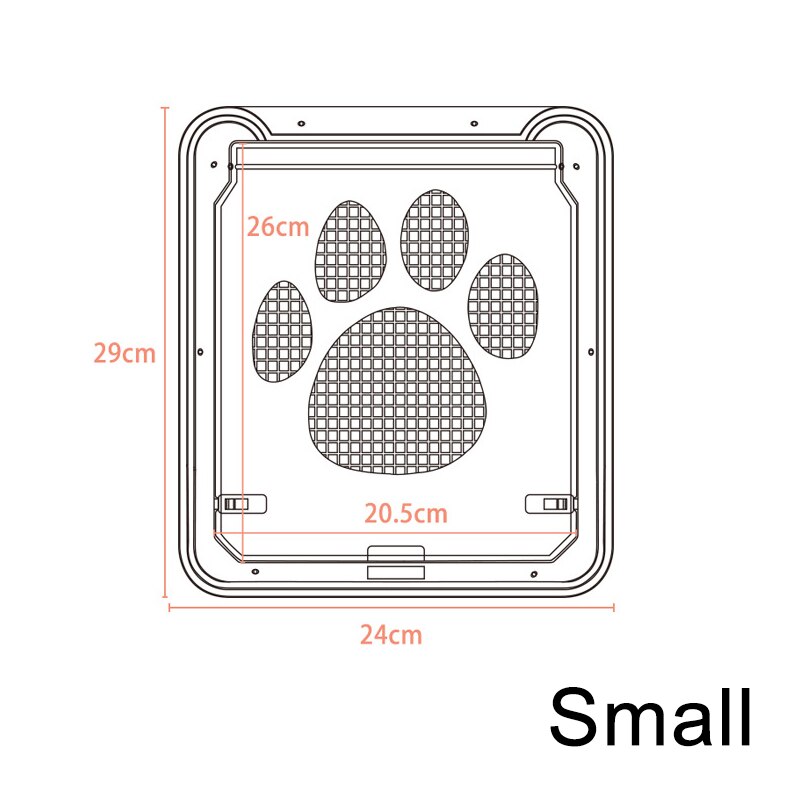 Pet Door New Safe Lockable Magnetic Screen Outdoor Dog Cats Window Gate Garden House Enter Freely Fashion Easy Install Flap Gate