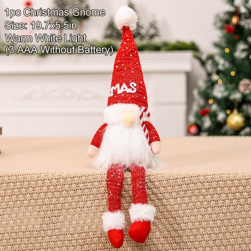 Christmas Gnome Faceless Doll Light Merry Christmas Decoration For Home Cristmas Ornament 2022 Xmas Navidad Natal Gifts New Year - anconmall