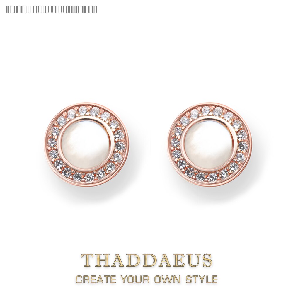 Round Shell Studs Earrings Romantic Pure 925 Sterling Silver Jewerly Gift For Women