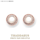 Round Shell Studs Earrings Romantic Pure 925 Sterling Silver Jewerly Gift For Women