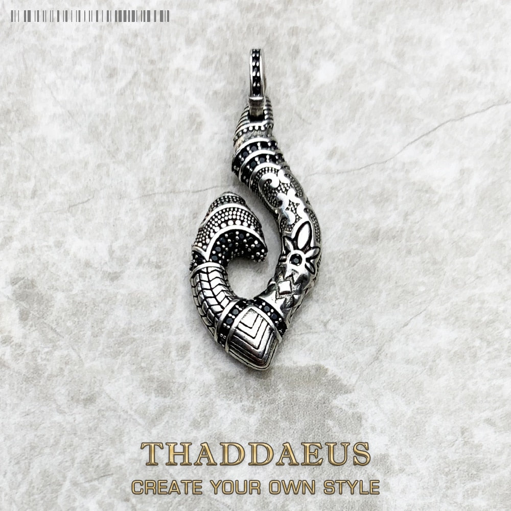 Pendant Hook Maori Winter Brand New Fashion Ethnic Vintage Jewelry Europe 925 Sterling Silver Gift For Woman Men