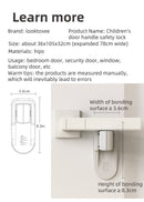 Home Universal ABS Protection Device for Children Easy to Install Anti-open Handle Locks Door Lever Lock Baby Safety Doors Lock