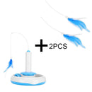 2 In 1 Electric Cat Stick and Tracks Toy  Automatic Rotating Interactive Cats Toys Tracks Ball Turntable Pet Kitten Funny Sticks