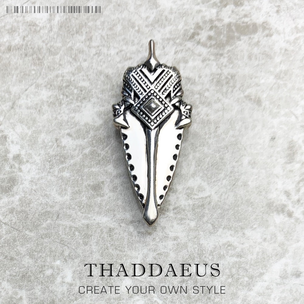 Pendant Rebel Vintage African Spearhead New Fashion Jewelry Europe Accessories 925 Sterling Silver Gift For Women Men