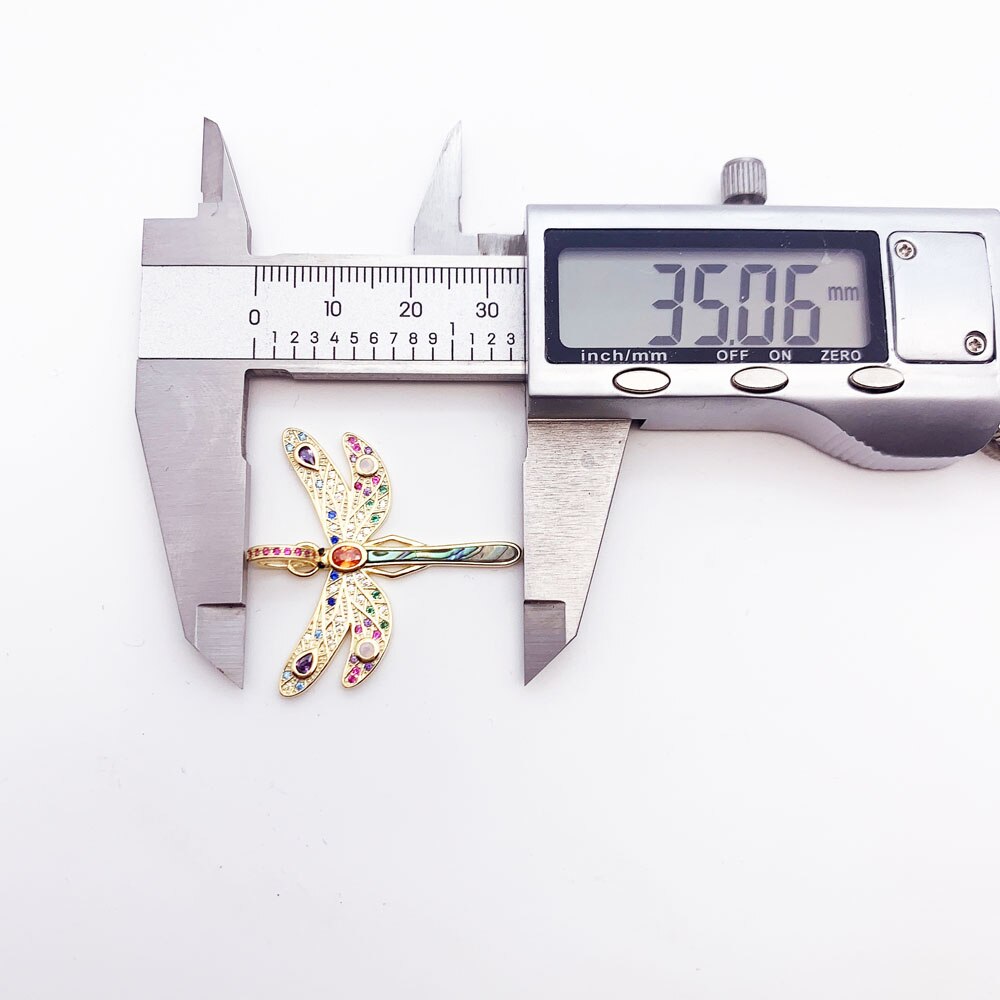 Pendant Golden Dragonfly,Spring Brand Jewelry Bohemia Playful 925 Sterling Silver Colourful Happy Gift For Women