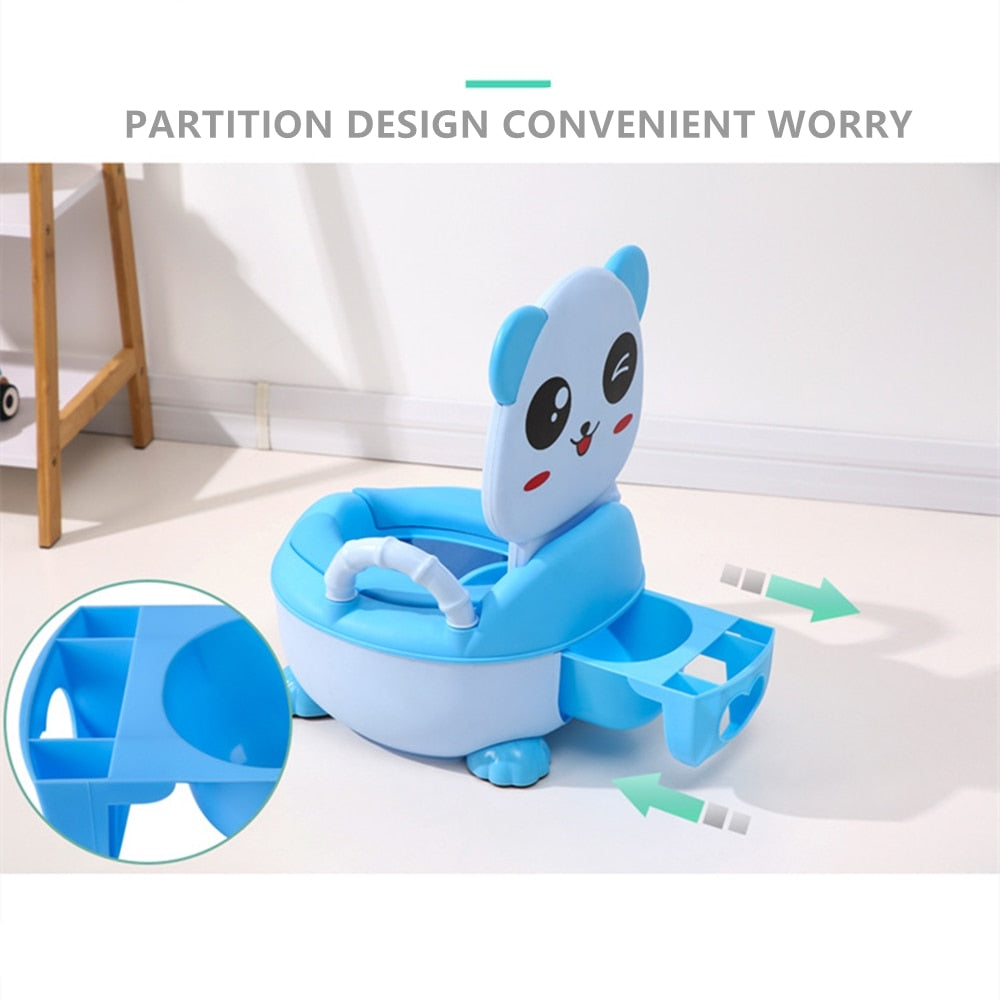 Panda Baby Potty Boys and Girls Potty Training Seat Children's Pot  Urinal Infant Cute Toilet Seat WC -Free Cleaning Brush