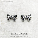 Bow Knot Stud Earrings,Europe Style Glam Fine Jewerly For Women Gift In 925 Sterling Silver