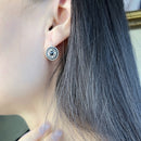 Round Ornament Drop Earrings Solid 925 Sterling Silver Europe Style Trendy Gift Good Jewelry For Women