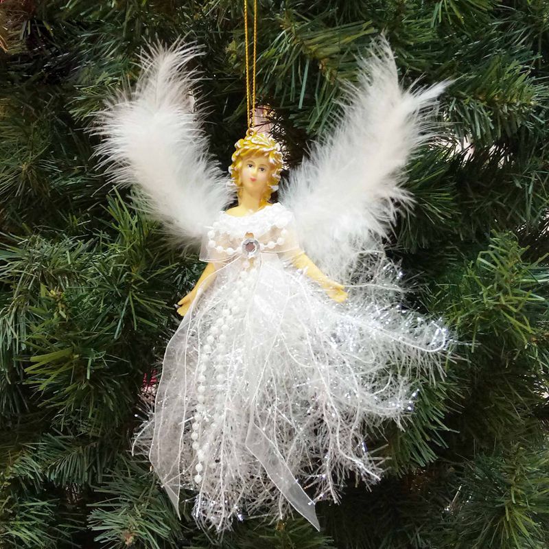 2023 Christmas Angel Doll Ornament Xmas Tree Hanging Pendant With Wings Christmas Decorations for Home New Year Kids Gift Natal