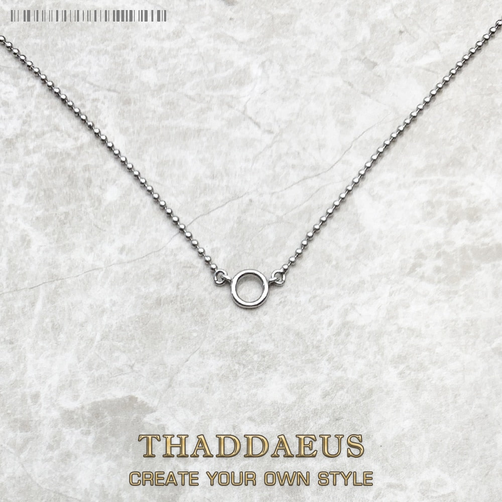 Charm Necklace Round Carrier Winter Fashion Filigree Jewelry Europe 925 Sterling Silver Gift For Women Men