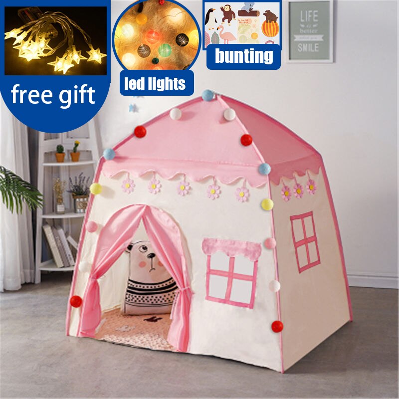 Children's Tent Indoor Outdoor Games Garden Tipi Princess Castle Folding Cubby Toys Tents  Enfant Room House Teepee Playhouse