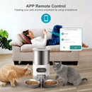 Smart APP Pet Feeder Cat And Dog Food Automatic Dispenser Stainless Steel Bowl Cats And Dogs With Recording Timing Feeding