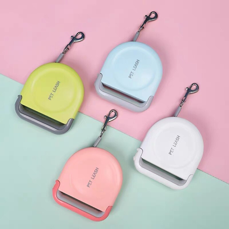 Cat Leash 5 Meters Automatic Retractable Nylon Leash Durable Macaron Colors Running Lead for Puppy Pet Cats Outdoor Walking Rope - anconmall