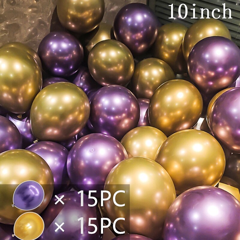30pcs 10inch Metal Latex Confetti Balloons Wedding Decorations Matte Helium Globos Baby Shower Birthday Party Decorations - anconmall