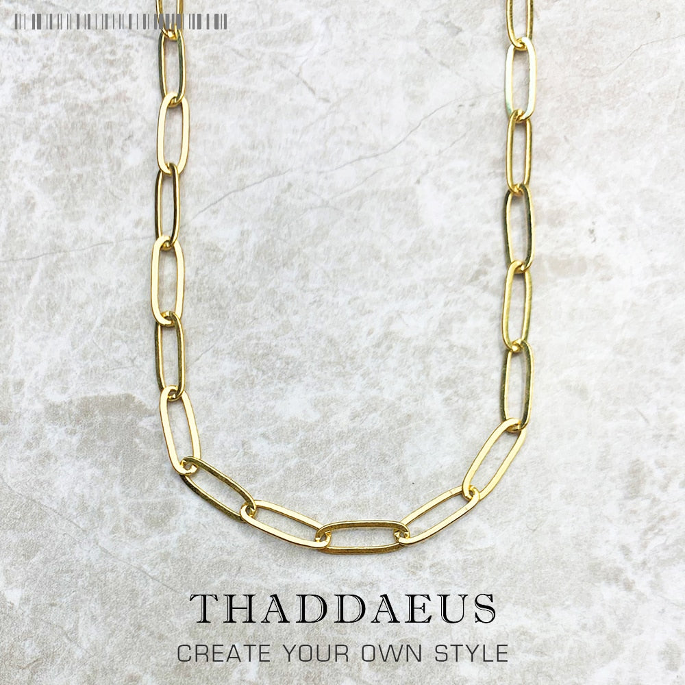 Seductively Yellow Gold Charm Necklace,Summer New Fashion Jewelry Europe 925 Sterling Silver Bijoux Gift For Women Men